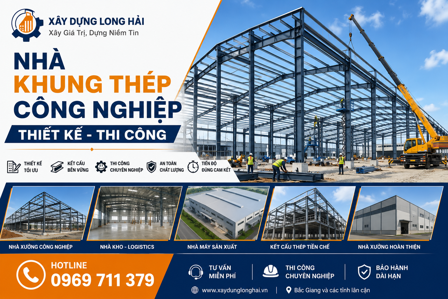 NHÀ KHUNG THÉP CÔNG NGHIỆP – THIẾT KẾ, GIA CÔNG VÀ THI CÔNG TRỌN GÓI